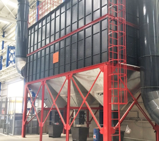 Pulse jet baghouse dust collector for hot-dip galvanizing plant