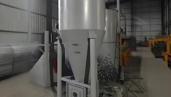 Commissioning airflow and airtight dust discharge on an industrial cyclone collector