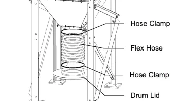 Technician commissioning an industrial cartridge dust collection system